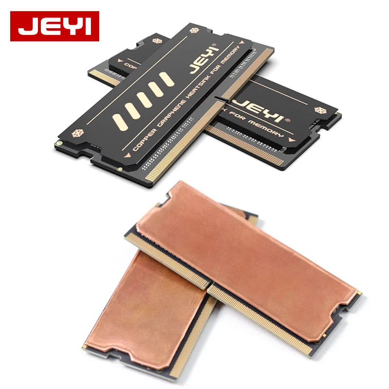 

Охлаждающий радиатор JEYI для SSD-накопителя, двухслойный Охлаждающий радиатор из графиновой меди для тонких игровых ноутбуков DDR5, DDR4, DDR3