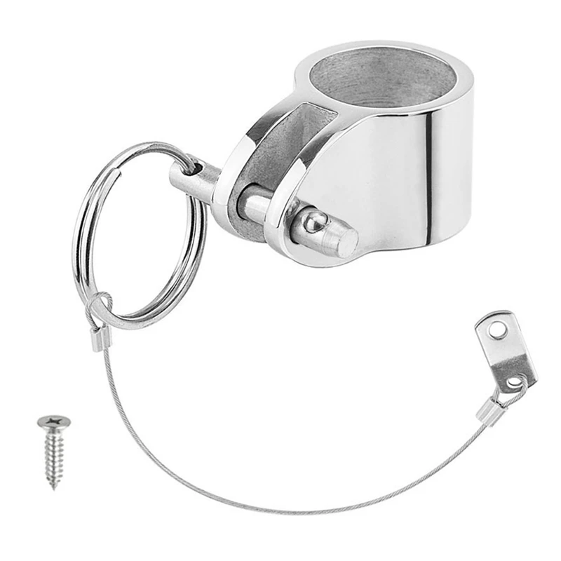 

Stainless Steel Jaw Slide Clamp With Quick Release Pin 1 Inch 25Mm Bimini Top Hinged Slide Fitting Hardware Marine Boat