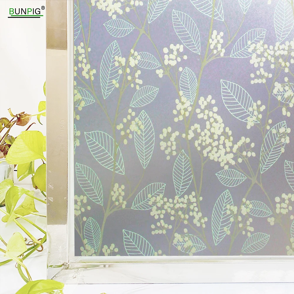 

Mul-size 3D Privacy Window Film Frosted Glass Vinyl Self Adhesive Film Decorative Stained Window Stickers for Home