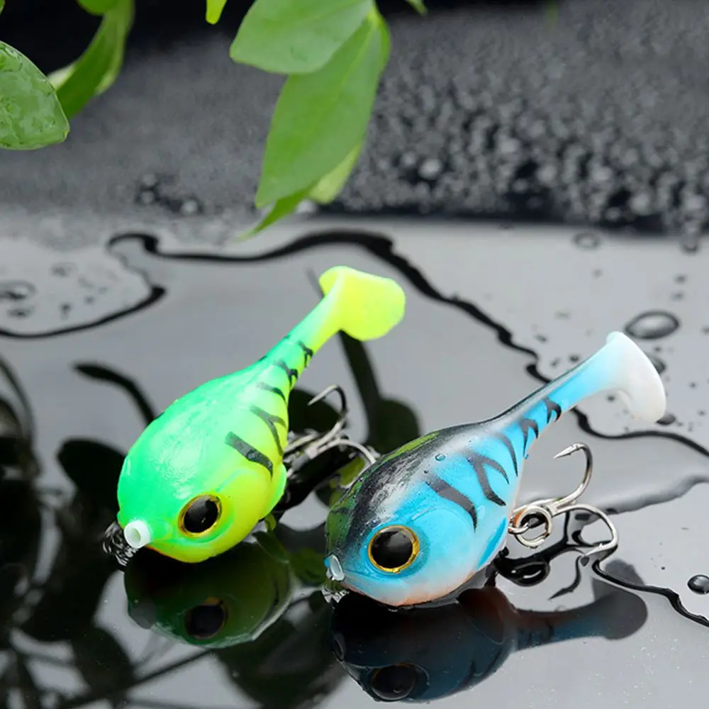 

3pcs Hot Swim High Quaility 60mm 8.8g Silicone Balloon fish Lure with hook Artificial Soft Bait Worm Barbed Hook