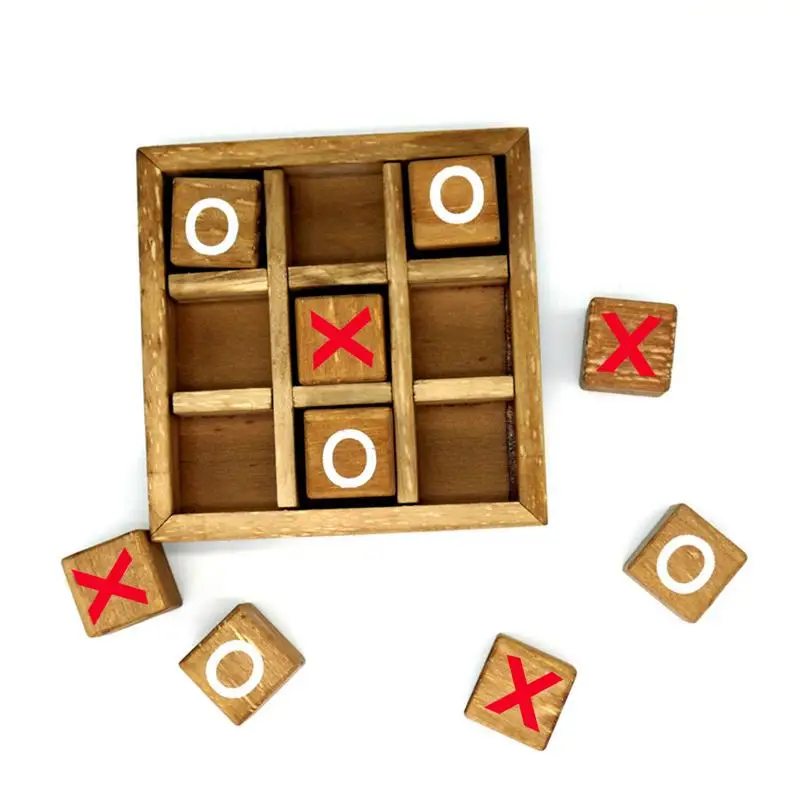 

XO Wood Board Game Toy Leisure Parent-Child Interaction Game Board Chess Developing Intelligent Puzzle Game Educational Toys