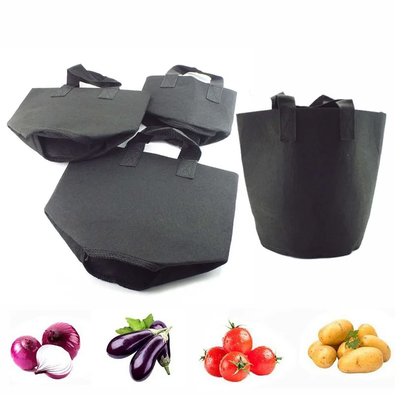 

Vegetable Potatoes Flower Plant Fabric Flower Planting Pots Grow Bags Felt Planter Growing Gardening Garden Tools