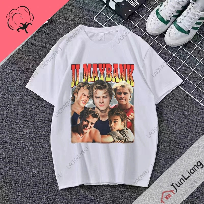 Футболка JJ Maybank для мужчин и женщин тенниска из 100% хлопка с графическим принтом
