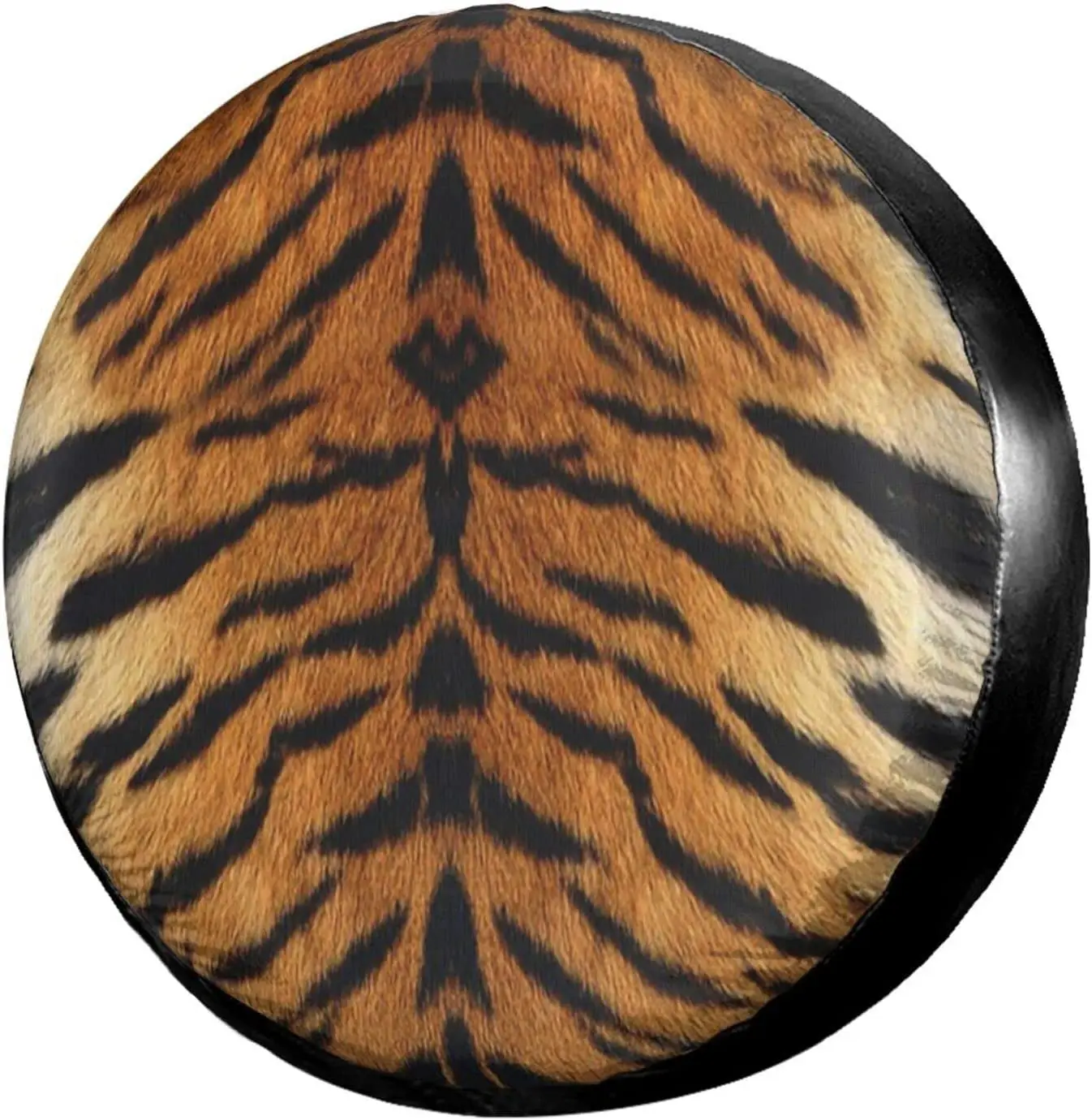 

Tiger Leather Skin Print Spare Tire Cover Polyester Sunscreen Wheel Covers for Trailer Rv SUV Truck and Many Vehicles