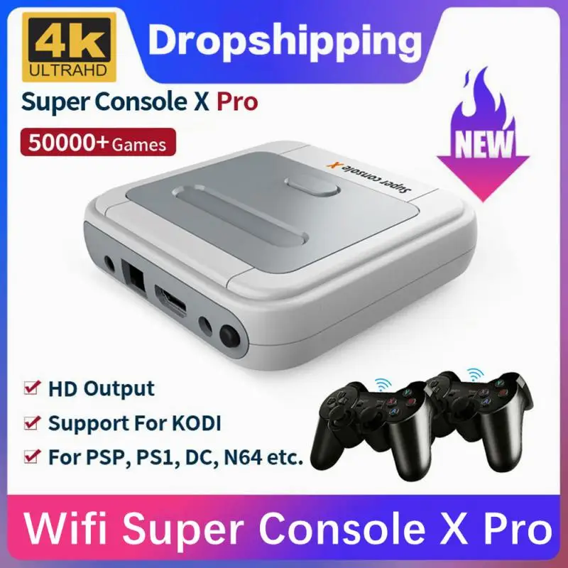 Super Console X Pro Retro Video Game Console TV Box Game Box Two In One Built-In 50+ Emulators 70,000+ Games For PSP/PS1/N64/NDS