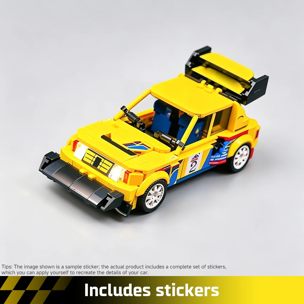 Новая модель MOC Speed ​ ​ Конструктор серии Classic Iconic 205 T16: Модель гоночного автомобиля, модульная сборка, детский подарочный набор для мальчиков (art.: 3920dab85fe38) - 3920dab85fe38