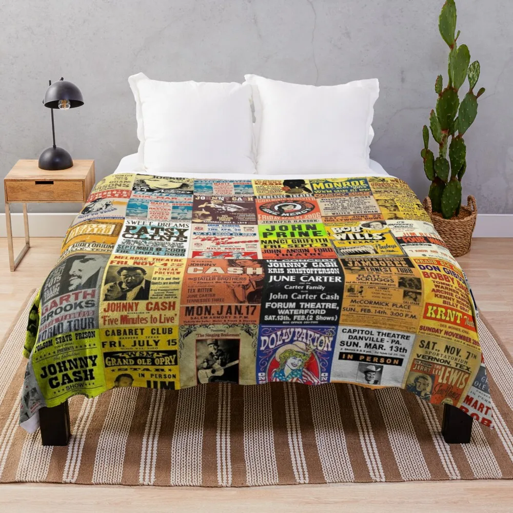 

Country Music Posters Throw Blanket luxury blanket Sofa blanket