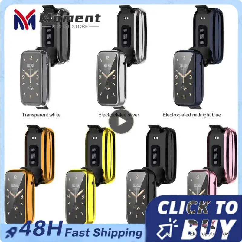 

Anti-fall Electroplating Smart Accessories Protective Cover Protective Shell Tpu All-inclusive Smart Watch Accessories Dustproof