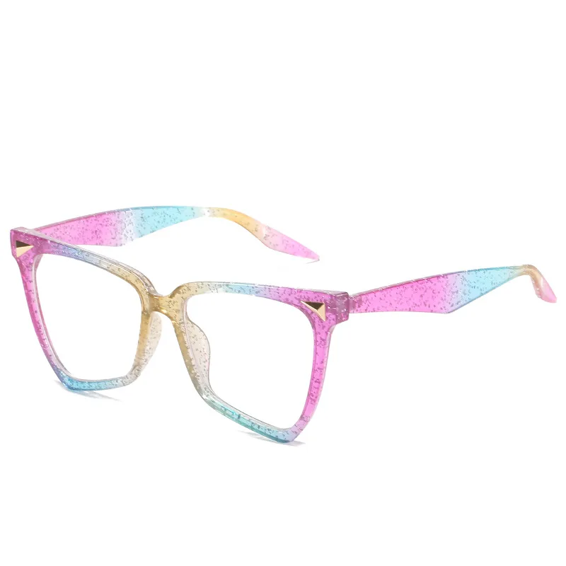 

TEENYOUN Cat Eye Blue Ligh Blocking Glasses Frame Flat Mirror Retro Anti-blue Light Women Glasses Frame Optical Eyeglasses