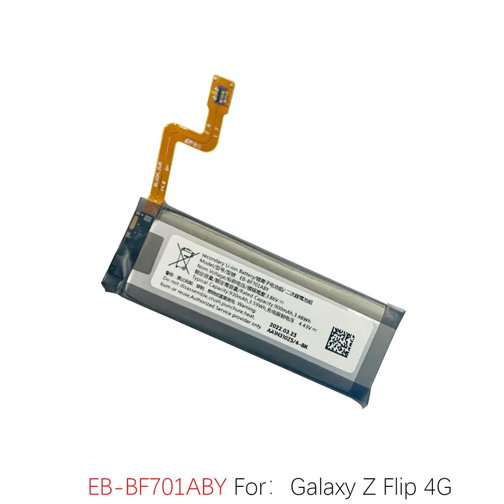 Фото Новые аккумуляторы EB-BF700ABY EB-BF701ABY 2370 мАч + 930 мАч для складного мобильного телефона Samsung Galaxy Z Flip 4G SM-F7000 №2