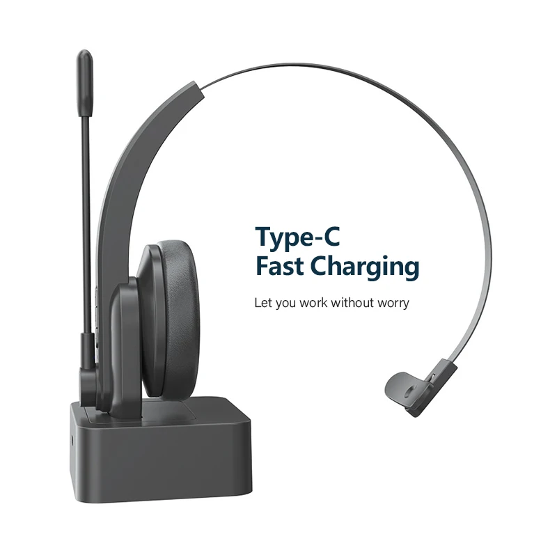 

Noise Reduction Microphone Wireless Bluetooth Earphones Headset Gamer Business Headphones Video Call Meeting Charging Base OY631