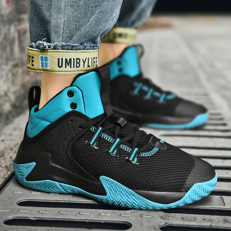 Men's Basketball Shoes Breathable Mesh Running Sneakers for Men Boys Basket Shoes Anti-slippery Outdoor Man Basketball Boots