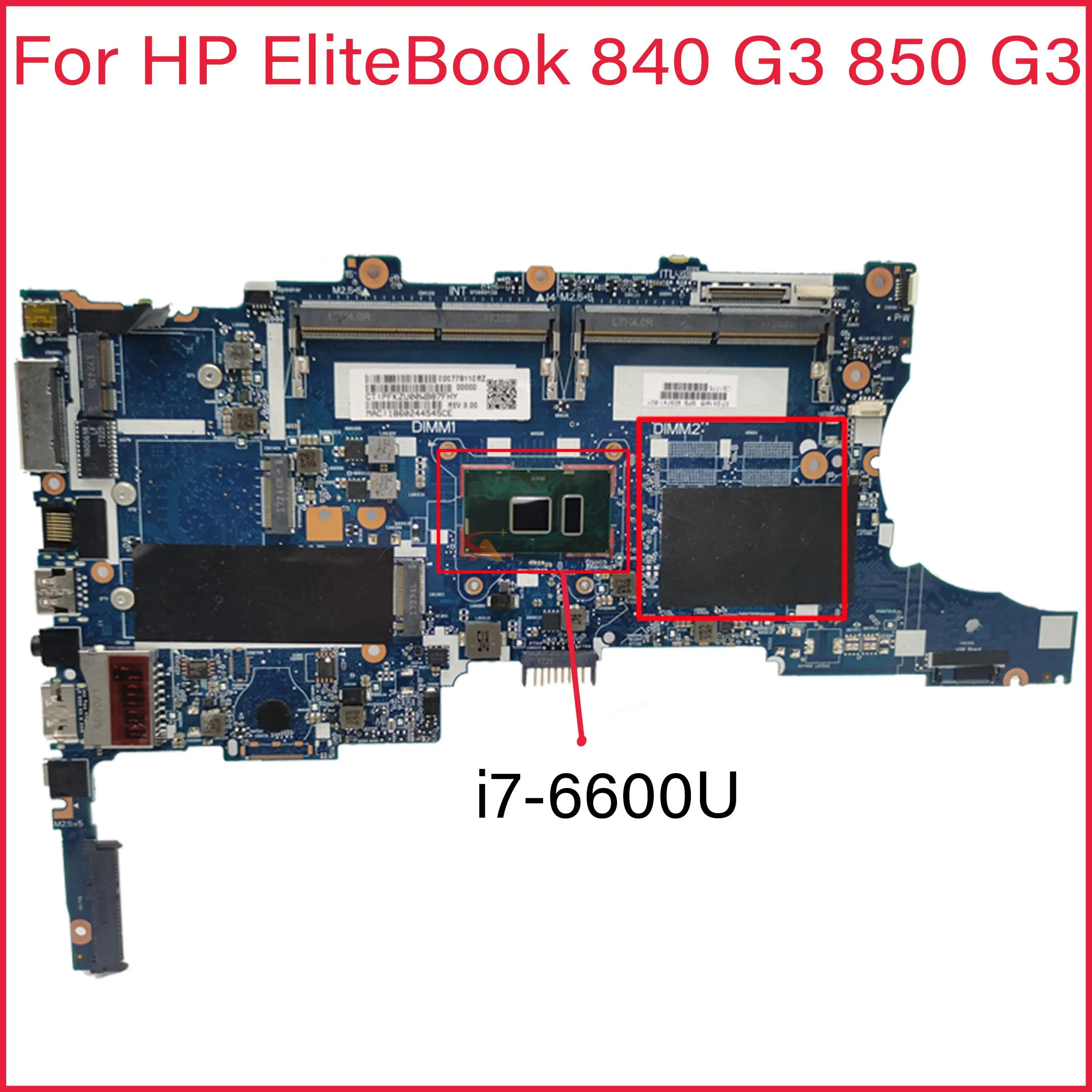 

Материнская плата для ноутбука HP EliteBook 840 G3 850 G3 918315-001 918315-601 6050A2892401-MB-A01 I7-6600U CPU DDR4