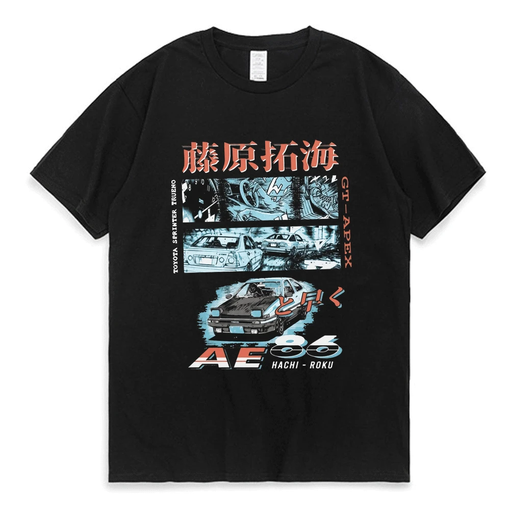 

Initial D Manga Hachiroku Shift Drift Men T Shirt Takumi Fujiwara Tofu Shop Delivery AE86 Men's Women's T-shirt Short Sleeve