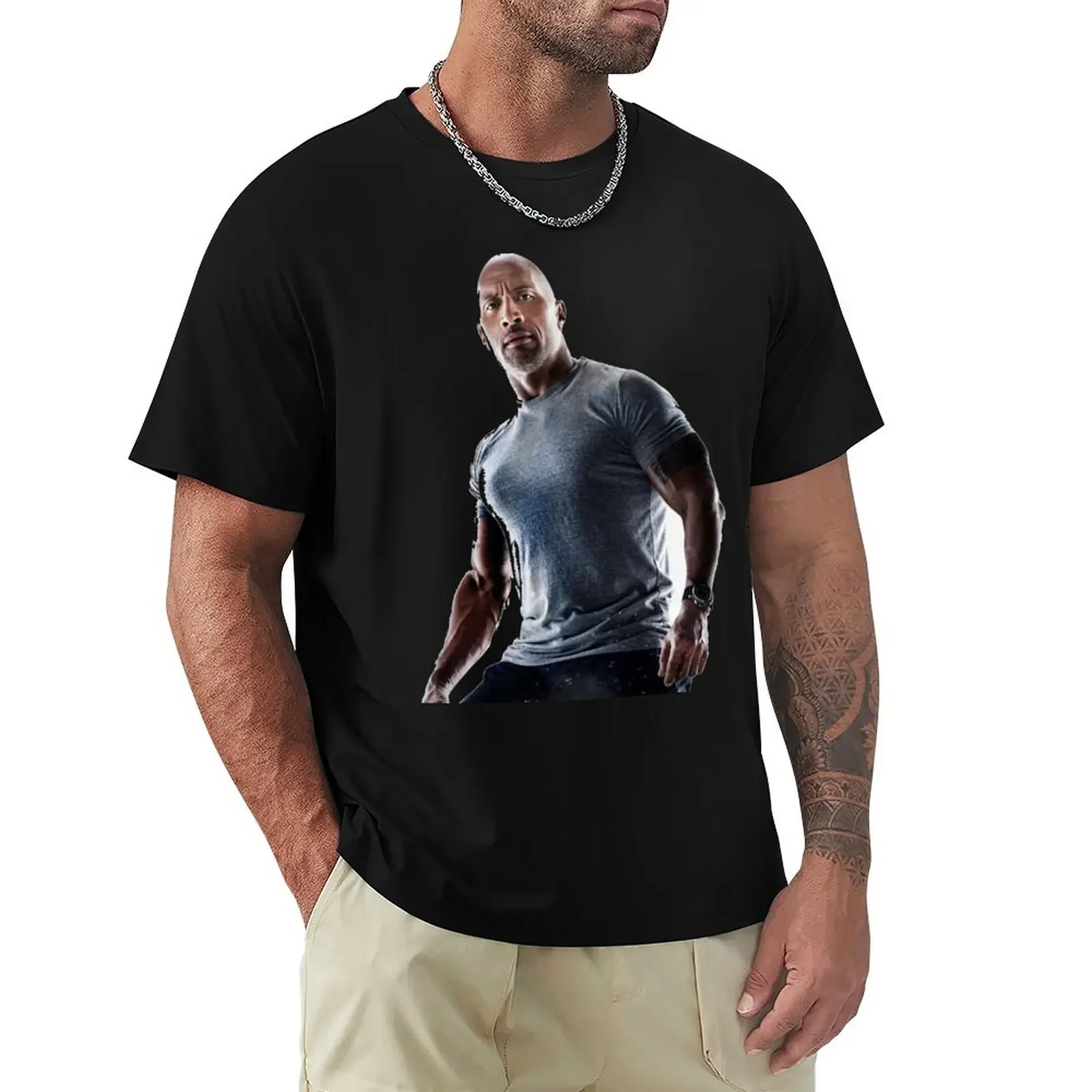 Dwayne Johnson T-Shirt custom t shirt baggy shirts compression men