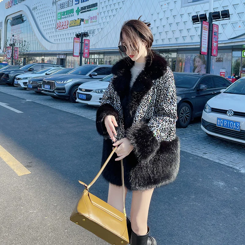 2022 fur coat women's mid-length autumn and winter new thick plush fur young fur coat