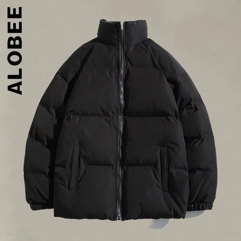 

Alobee Winter Jacket Elegant Women Simple New Arrival Jackets Fashion Cotton Padded Basic Parkas Warm Loose Tops Streetwear