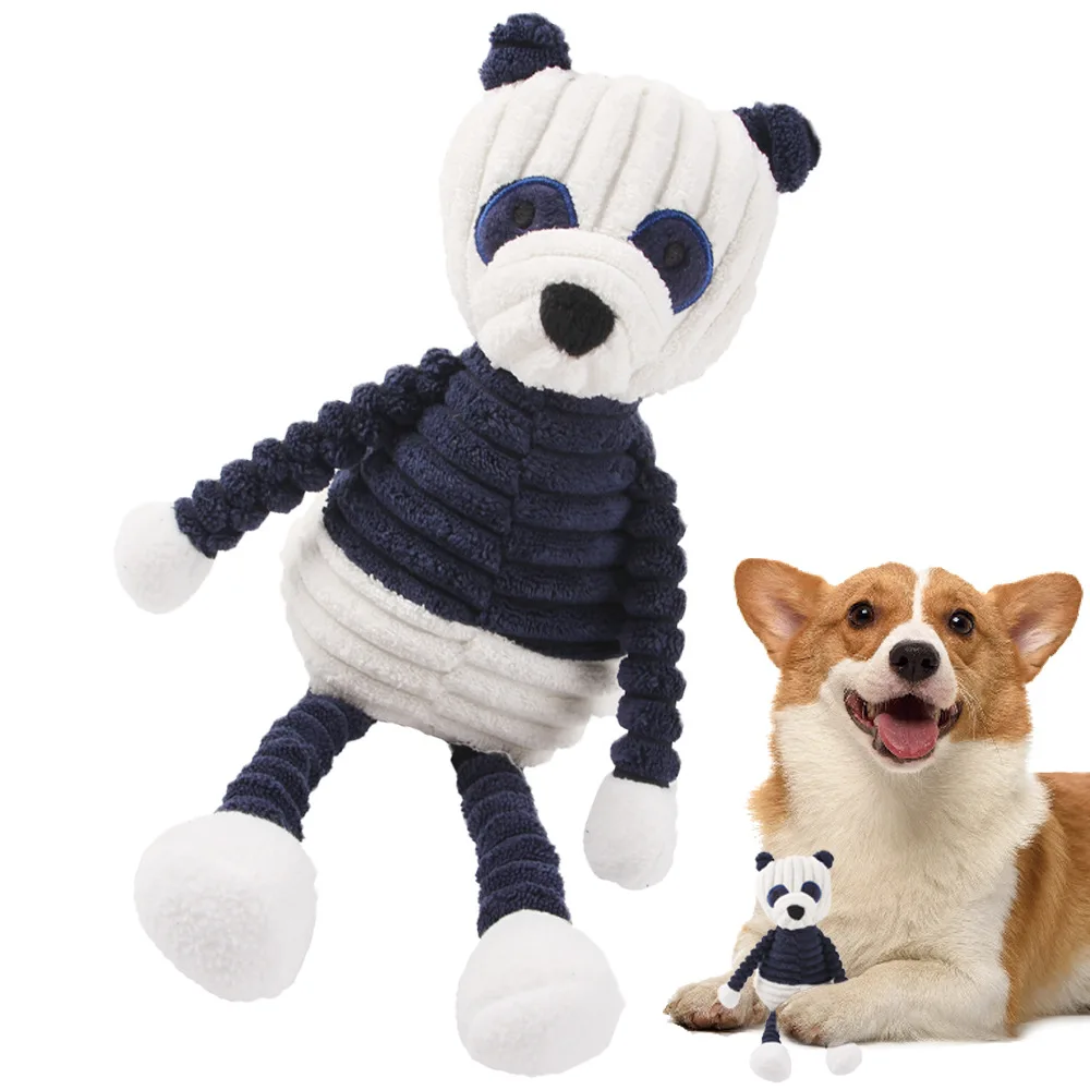 

Panda Rabbit Shape Plush Dog Toys for Small Dogs Bite Resistant Molar Squeaky Puppy Toys Funny Dog Accessories Soft Pet Products