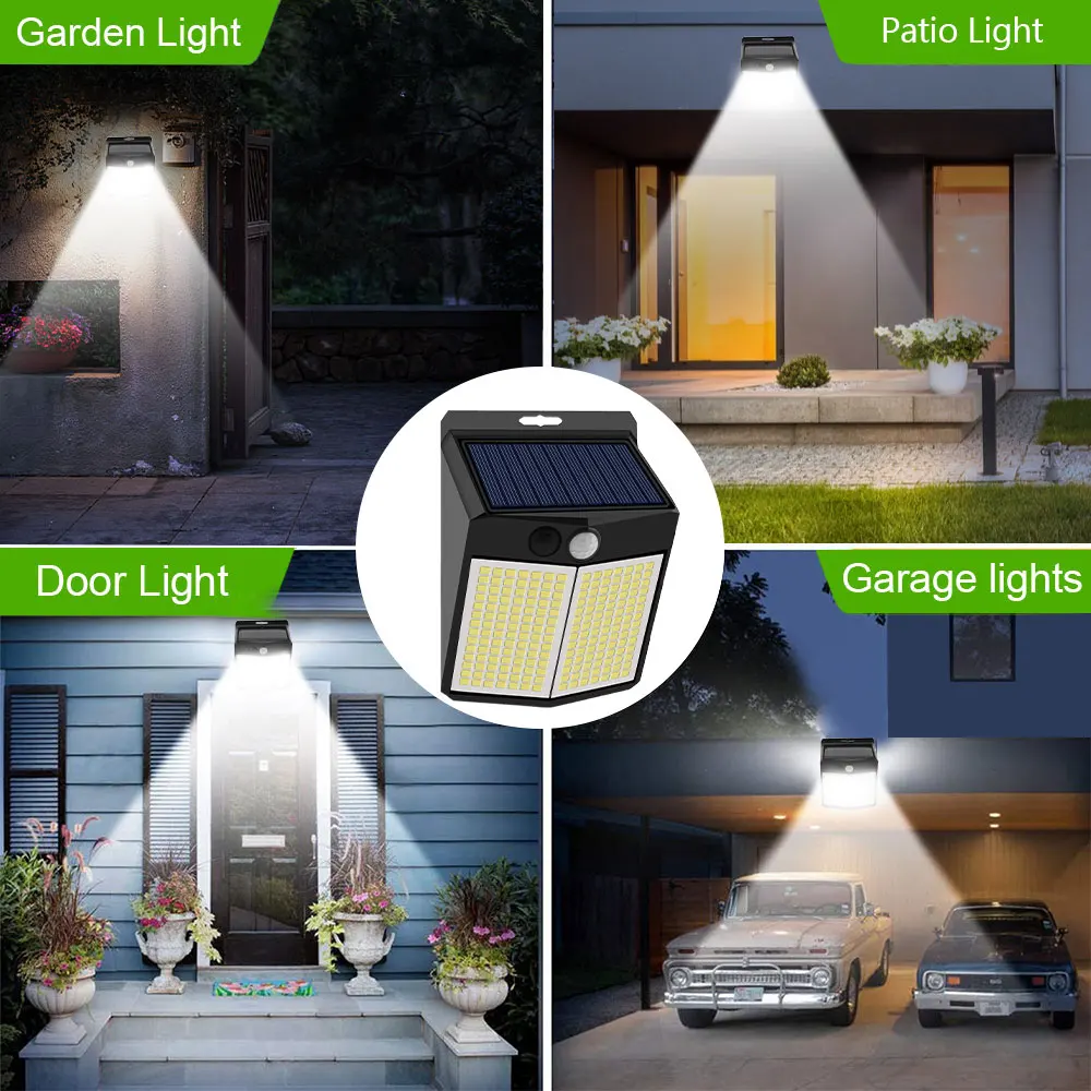 196 220 Solar Led Light Outdoor Illumination Waterproof Sunlight Power Sensor Wall Lamp Swimming Pool Country Patio Decor | Освещение