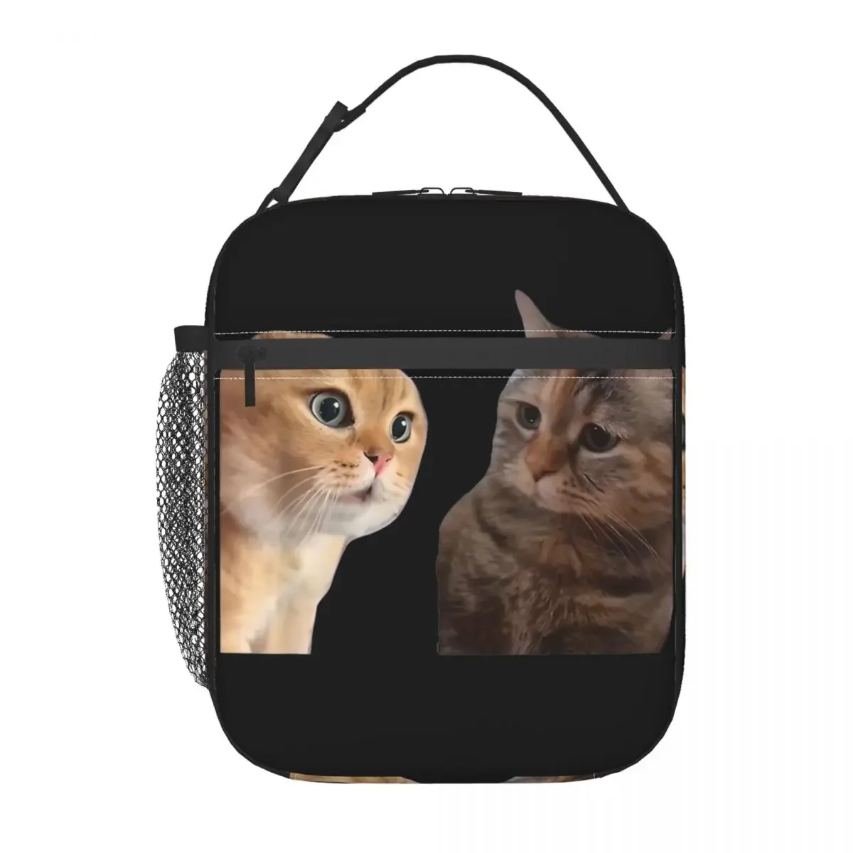 Два кота говорящие мем изолированные сумки для обеда сумка-холодильник