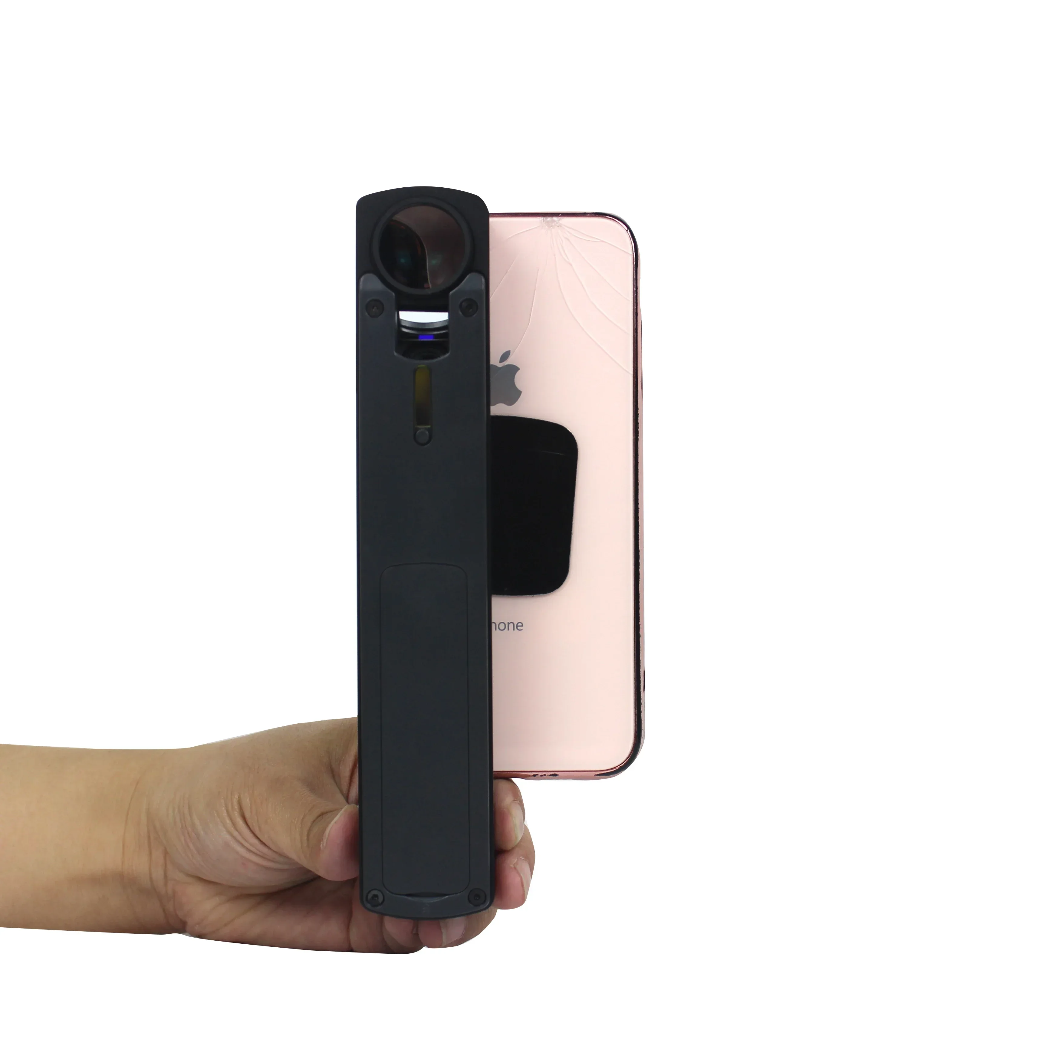 Ручная щелевая лампа подходит для смартфонов разных размеров с шириной 0–12 мм.