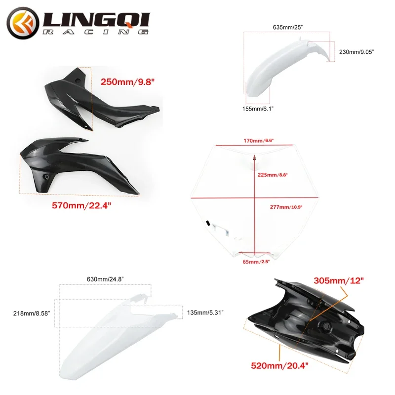 Комплект обтекателей LINGQI для гоночного мотоцикла KT85 комплект пластиковых