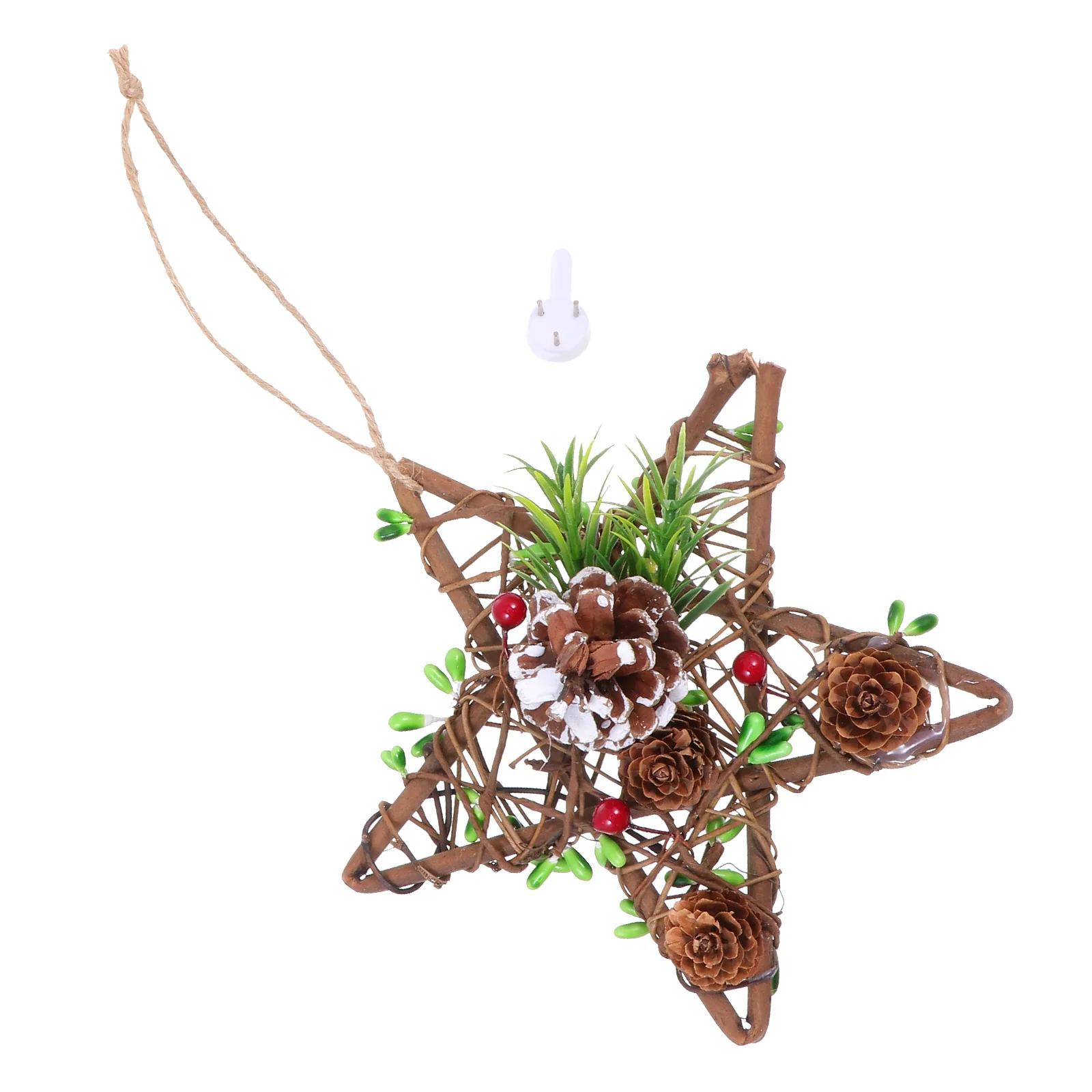 

Christmas Ornaments Hollow Out Pendant Party Decor Woodsy Xmas Tree Hanging Home Accessories Adorn Window Star Shaped Wooden