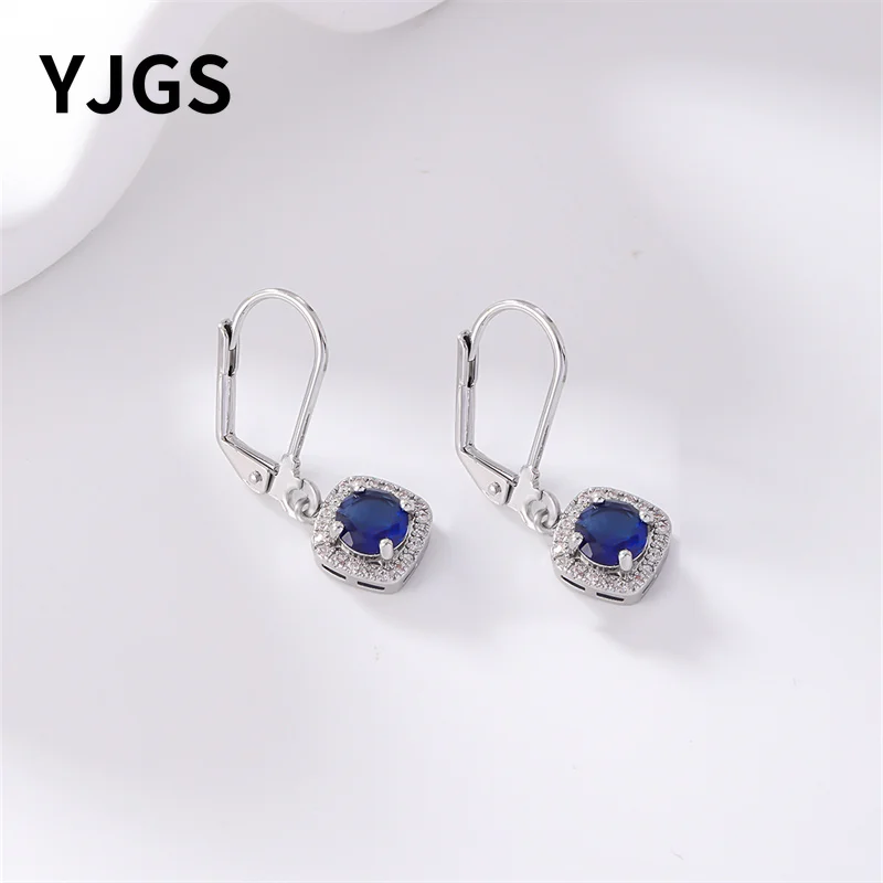 YJGS круглые серьги с цирконом модные роскошные нишевые высококачественные