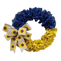 flower wreath for front door ukraine suower wreath artificial spring summer wreath for front door blue yellow suower