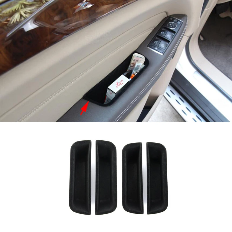 

For Mercedes-Benz ML GL GLE GLS Class 4x Inner Door Armrest Storage Box Holder Car Interior Accessories Car Interior Supplies