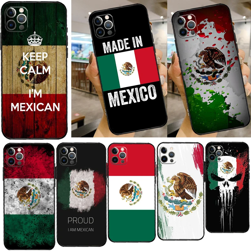 Чехол для телефона с флагом Мексики для iPhone 14 13 12 11 Pro Max Mini XS X XR 6 7 8 Plus SE 2020 Soft Cover On.