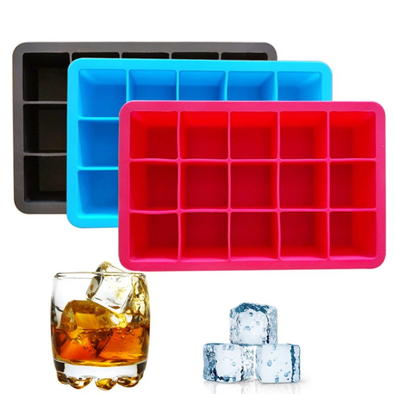 

Maker 15 Mold Cube Wine Maker Cube Ice Ice Ice Mould Cream Tray Blocks Durable Non-toxic Pub Bar Mold Ice Grids Silicone Ice