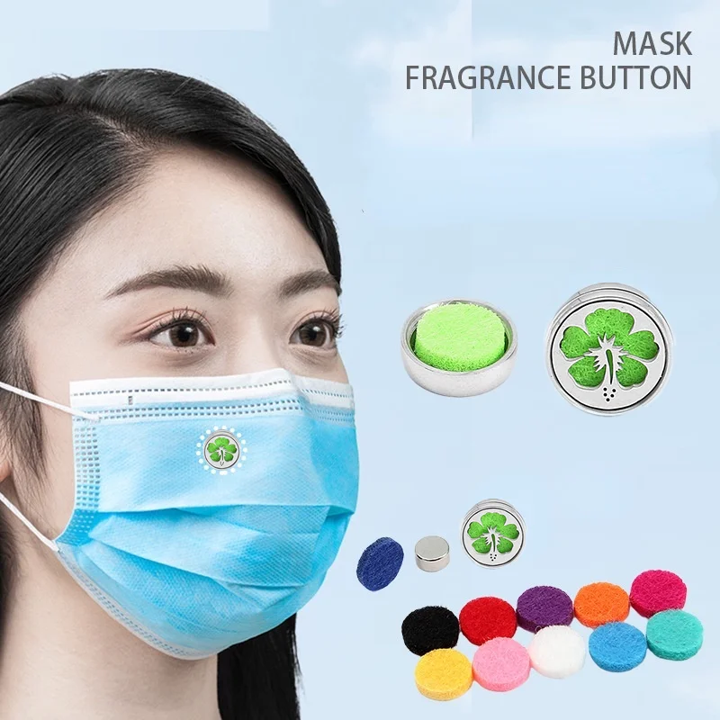 

1set 12mm Magnetic Suction Mask Fragrance Buckle Clothes Perfume Fragrance Buckle Breath Anti-boring Essential Oil Diffuser Clip