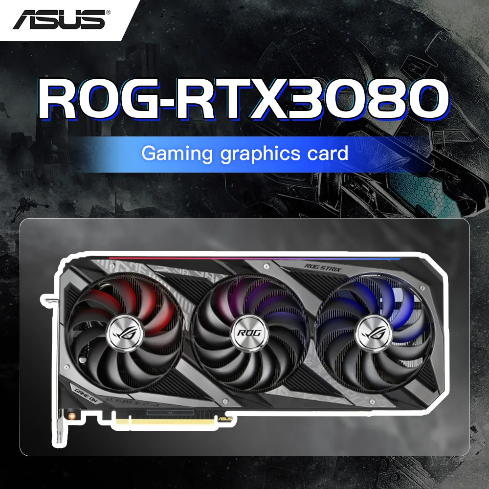  Новая Видеокарта Asus TUF ROG STRIX RTX 3080 O10G игровая видеокарта GDDR6X 19000 МГц бит 