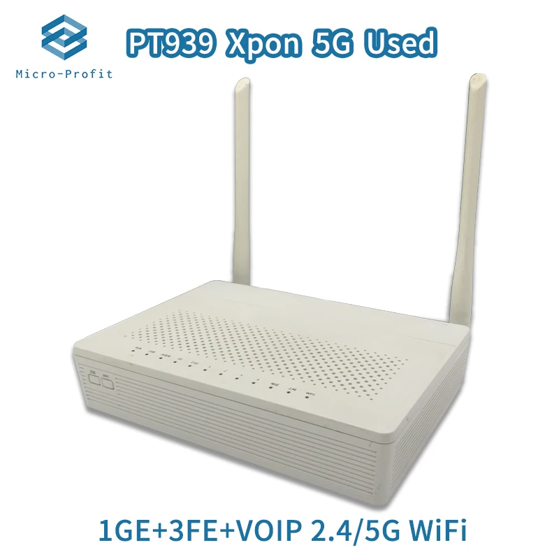 

pt939 Xpon onu 1GE+3FE+2USB+TEL 2.4G/5G dual band WIFI Router Fiber Optics ONT GPON XPON EPON Second Hand No power free shipping