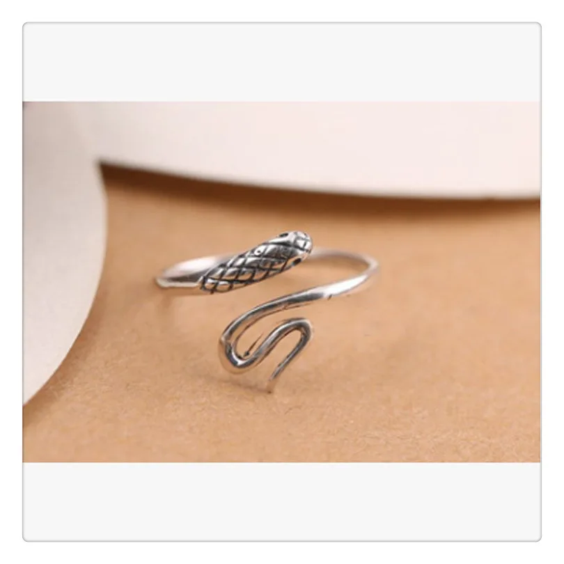 Панк крутые хип-поп кольца со змеей для женщин регулируемые открытые на палец