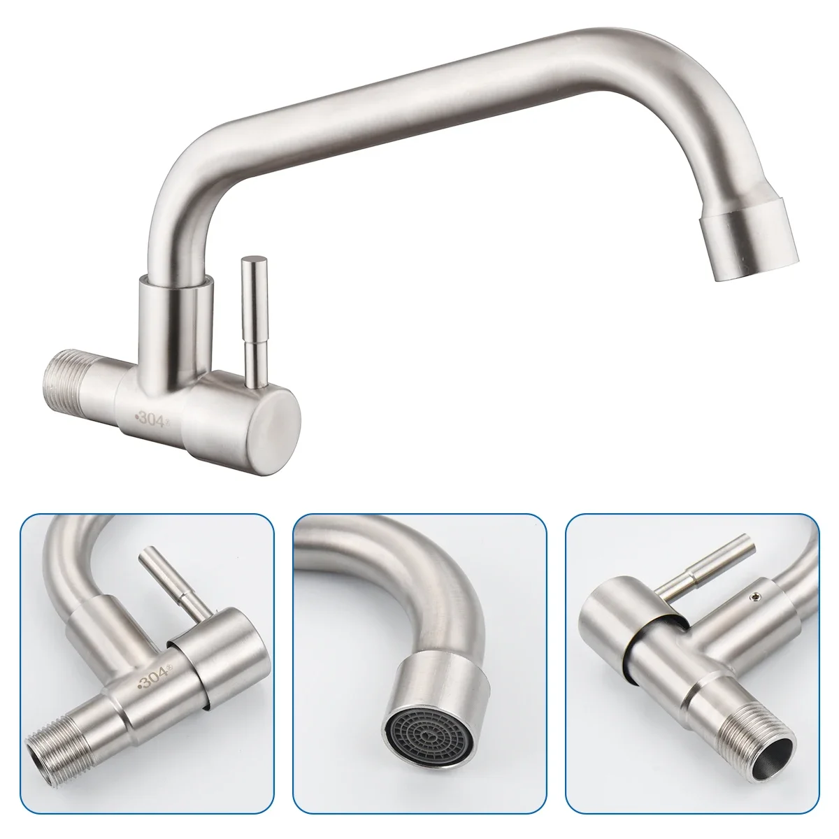 Смеситель из нержавеющей стали настенный кран для кухни G1/2