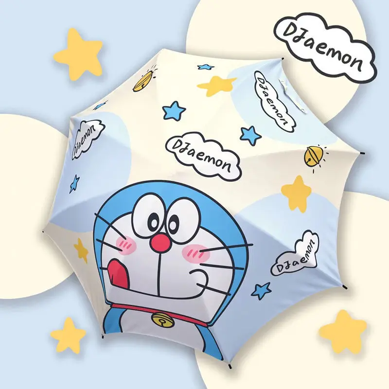 

Cartoon Animation Doraemon Umbrella Sunny and Rainy Sun Umbrella New Student Folding Sunscreen Automatic Ins Sunshade Umbrella