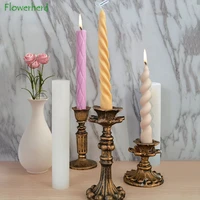 spiral long candle silicone mould diy handmade scented candle mold gypsum diffuser stone ornaments food grade resin molds