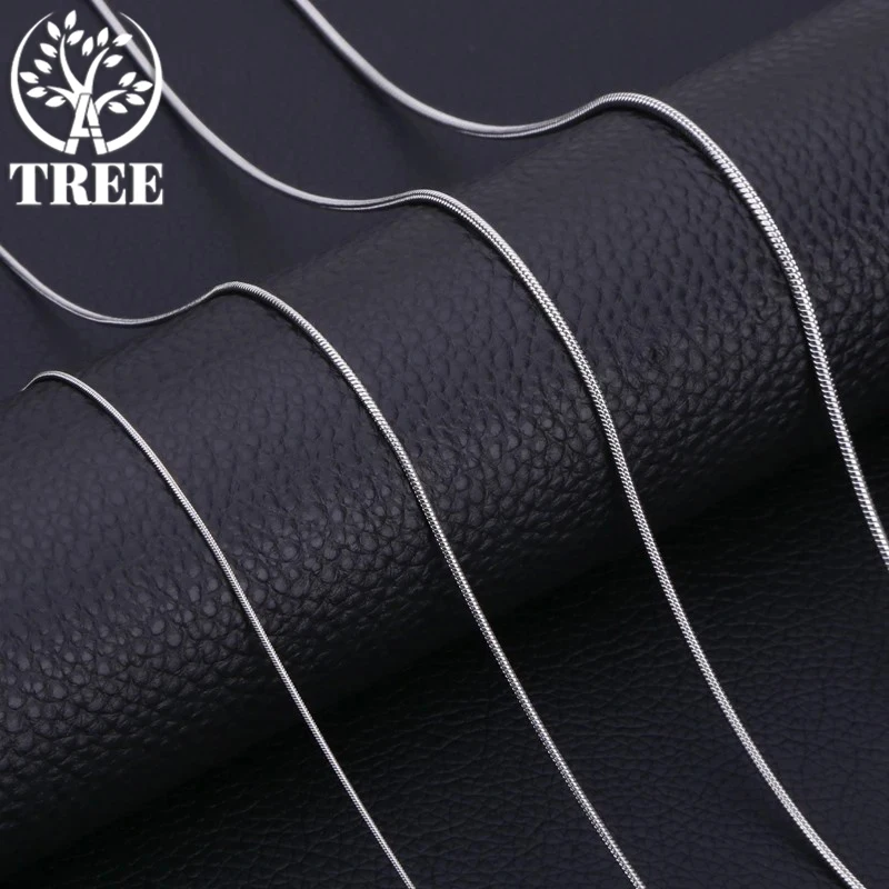 Цепочки ALITREE для мужчин из стерлингового серебра 925 пробы длиной 1 мм 2 3 змеевидные