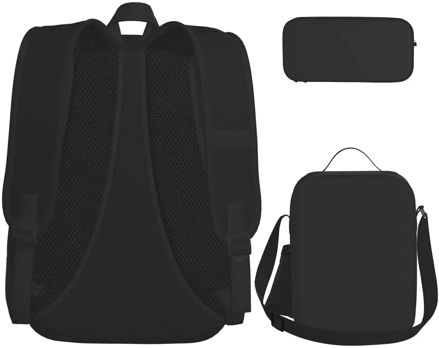 Kids School Backpack Vicuna Schoolbag Travel Bag Casual Daypack Lunch Bag Pencil Case for Boys Teens Girls 3pcs Sets