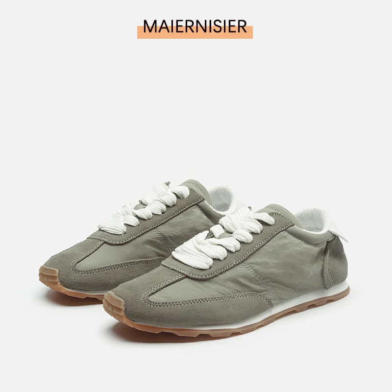 

Nude Color Stitching Soft Breathable New Retro White Shoes Casual Sports Shoes Women