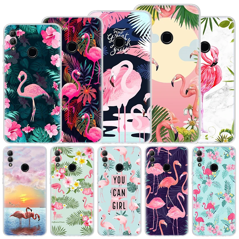 Pink Red Flamingo Soft Case For Huawei P Smart Z Y5 Y6 Y7 Y9S 2019 Phone Cover Honor 10 Lite 9 9X 8X 8A Pro 8S 20i Coque Shell