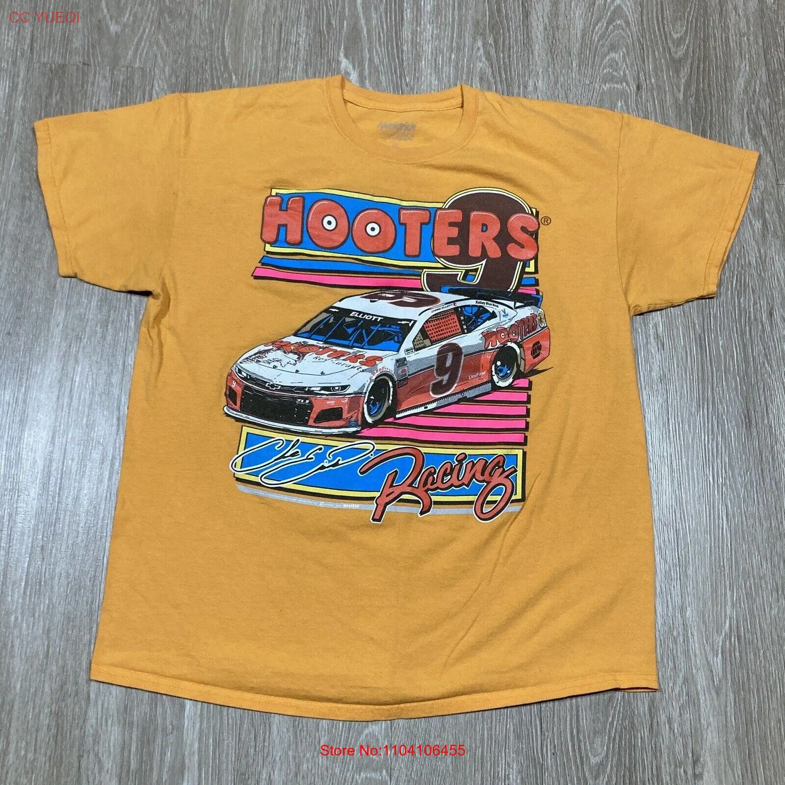Футболка Hooters XL Hendrick Motorsport Race Team Racing Racer Race-Car