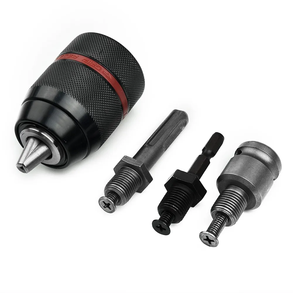 

4Pcs Drill Chuck 2-13mm 1/2-20UNF Electric Screwdriver Driver Adapter Hex Shank SDS Socket Square Female Adaptor