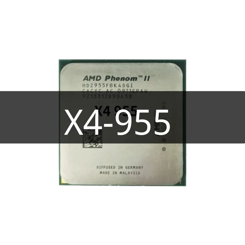 

AMD Phenom II X4 955 3.2 GHz 95w Quad-Core CPU Processor HDX955WFK4DGM/HDX955WFK4DGI Socket AM3