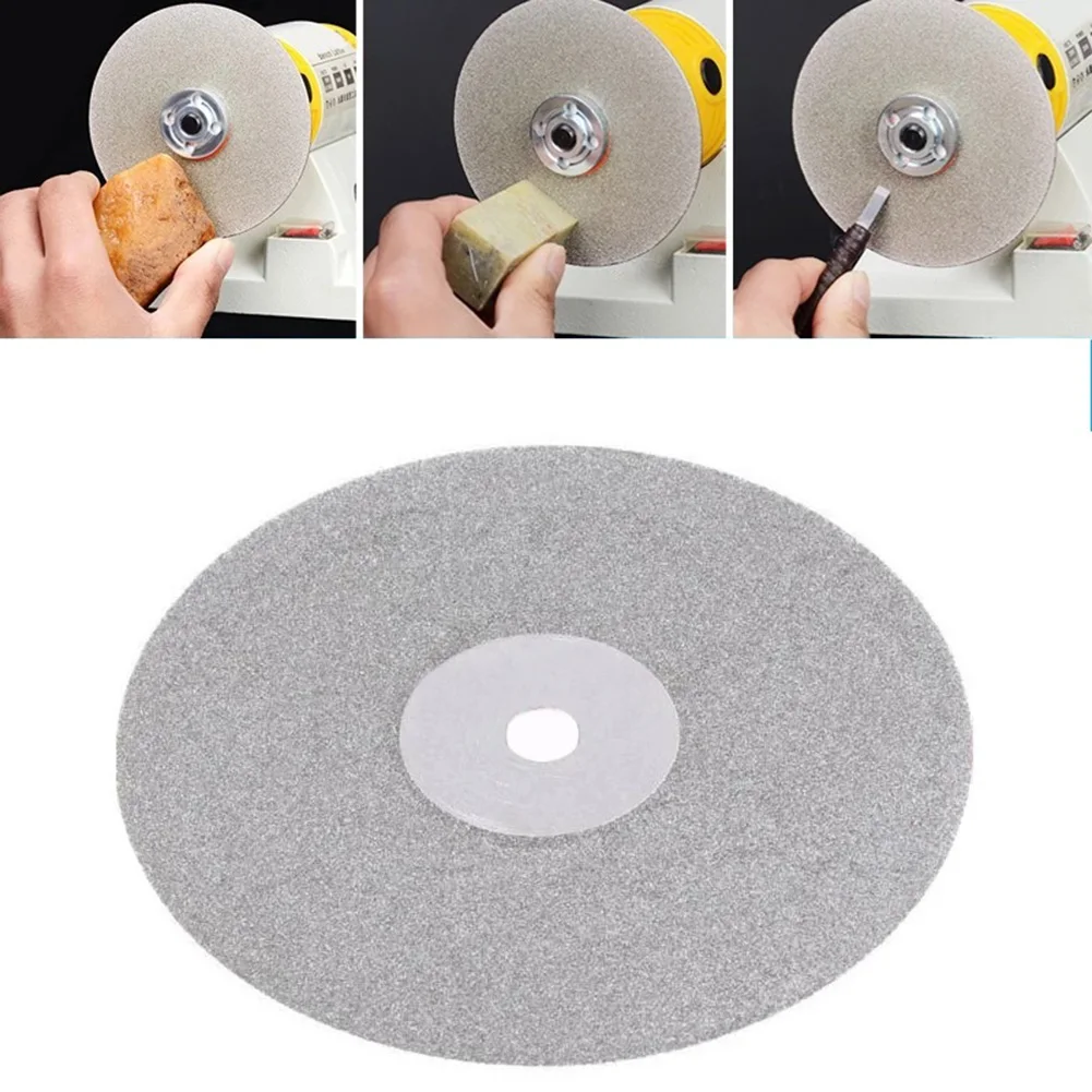 

100mm 80-2000# Diamond Coated Flat Lap Wheel Lapidary Grind Polishing Disc For Jewelry Jade Crystal Agate Power Tool Parts