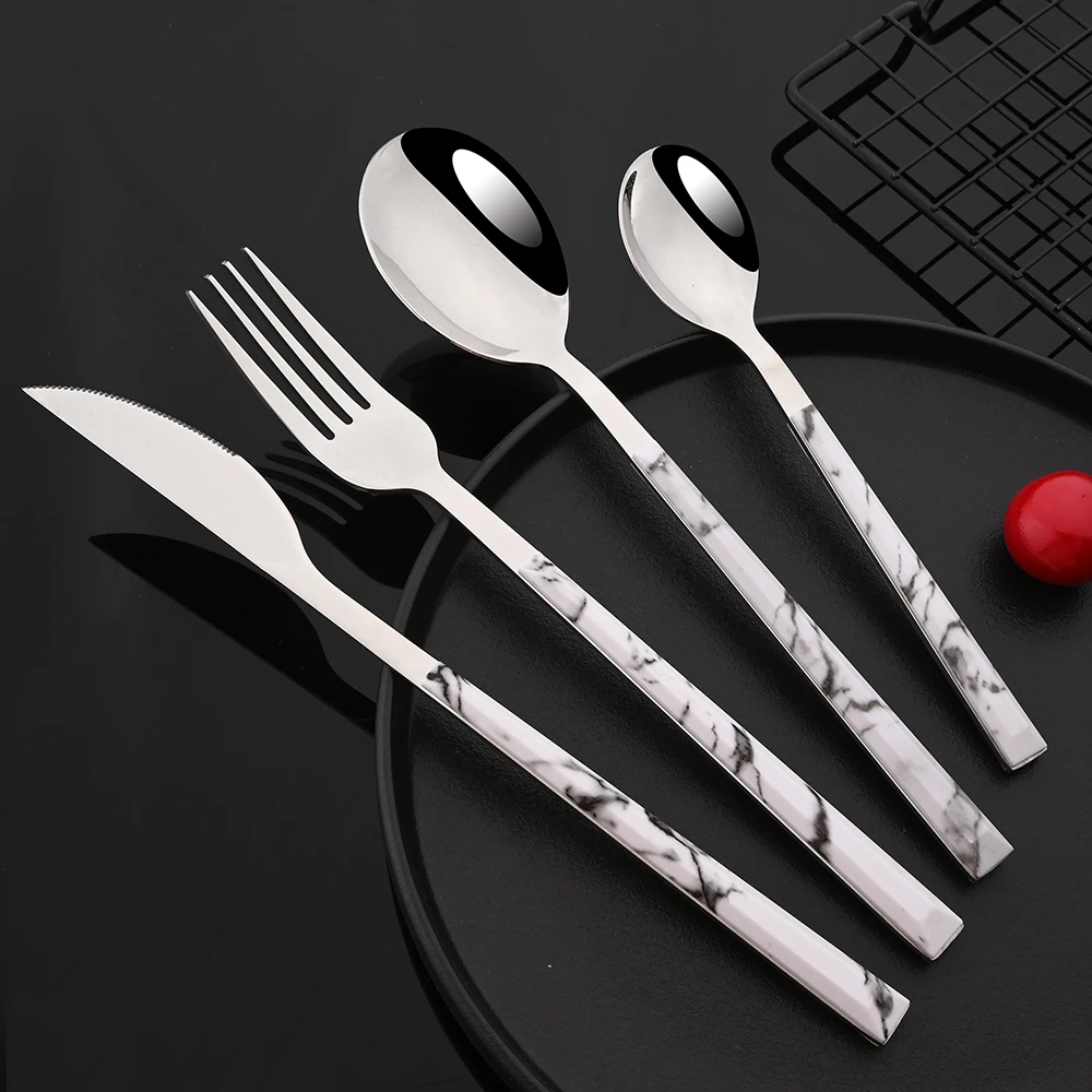 

Набор столовых приборов из нержавеющей стали с деревянной ручкой, 4/8/16/24 шт.