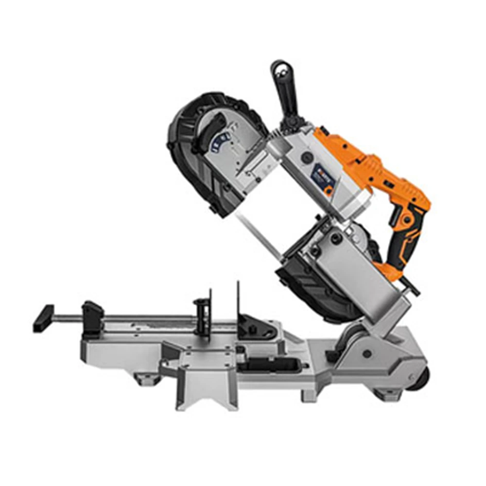 

Portable multifunctional band saw handheld metal cutting band saw machine tool 45 degree profile small sawing machine