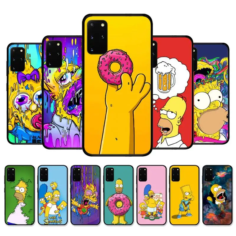 

BANDAI Simpsons Phone Case for Samsung S21 S10 Lite S20 Ultra S9 S8 Plus S7 S6 edge S5 cover